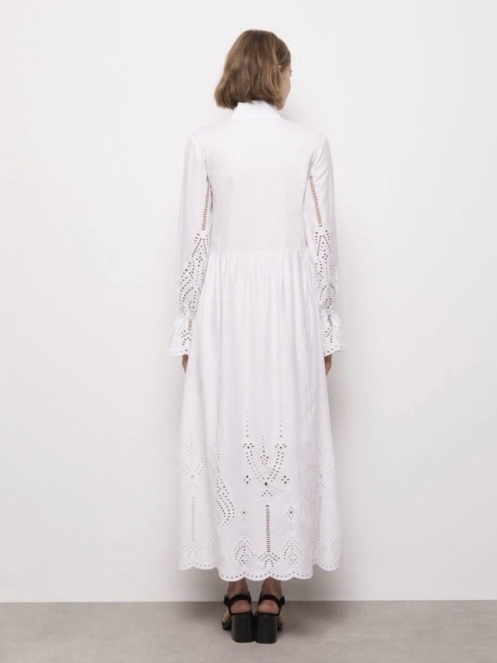 THE KOOPLES White Broderie Anglaise Maxi Dress NWT French 3 MSRP $495 - Picture 6 of 17